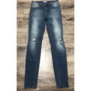 Blue Asphalt Women's Size 1/25 Jeans Killer Curves Skinny Dark Blue Stretch E2